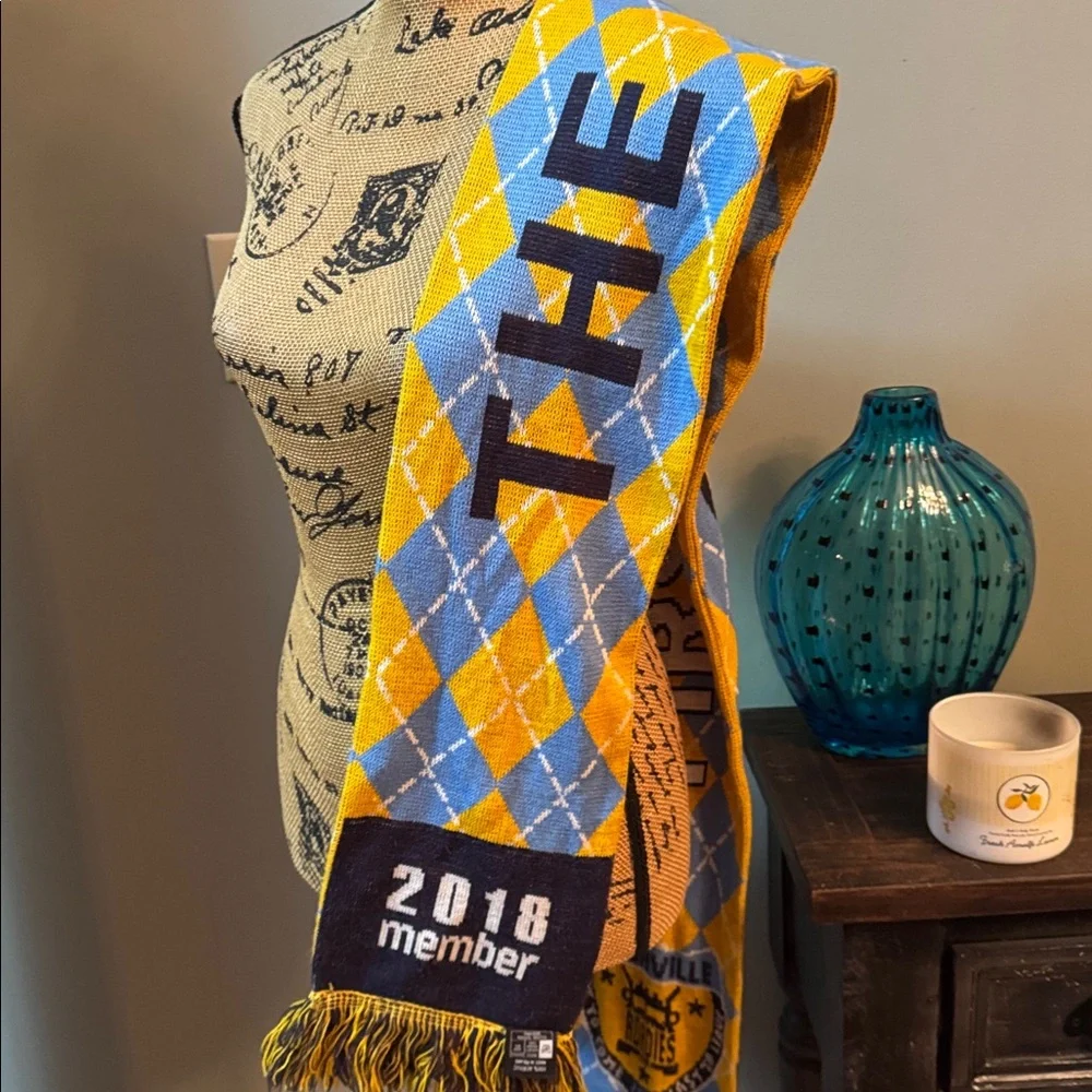 The Nashville Roadies Blue and Yellow Argyle Scarf
